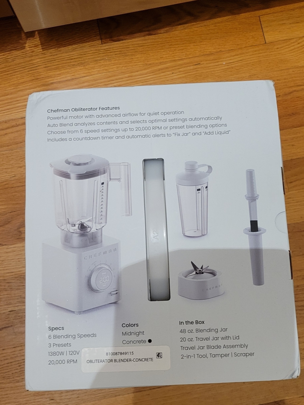 Chefman Obliterator Blender - Concrete - Picture 6 of 9